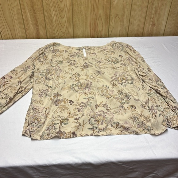 Maurices Cream Relaxed Blouse with Billowy Sleeves - Picture 7 of 7